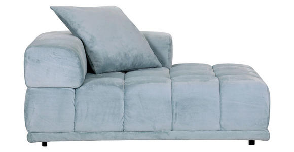 SOFAELEMENT Plüsch Mintgrün - Schwarz/Mintgrün, KONVENTIONELL, Kunststoff/Textil (125/66/155cm) - Carryhome
