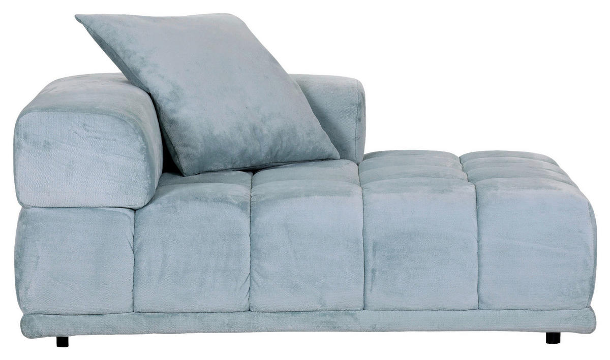 SOFAELEMENT Plüsch Mintgrün  - Schwarz/Mintgrün, KONVENTIONELL, Kunststoff/Textil (125/66/155cm) - Carryhome