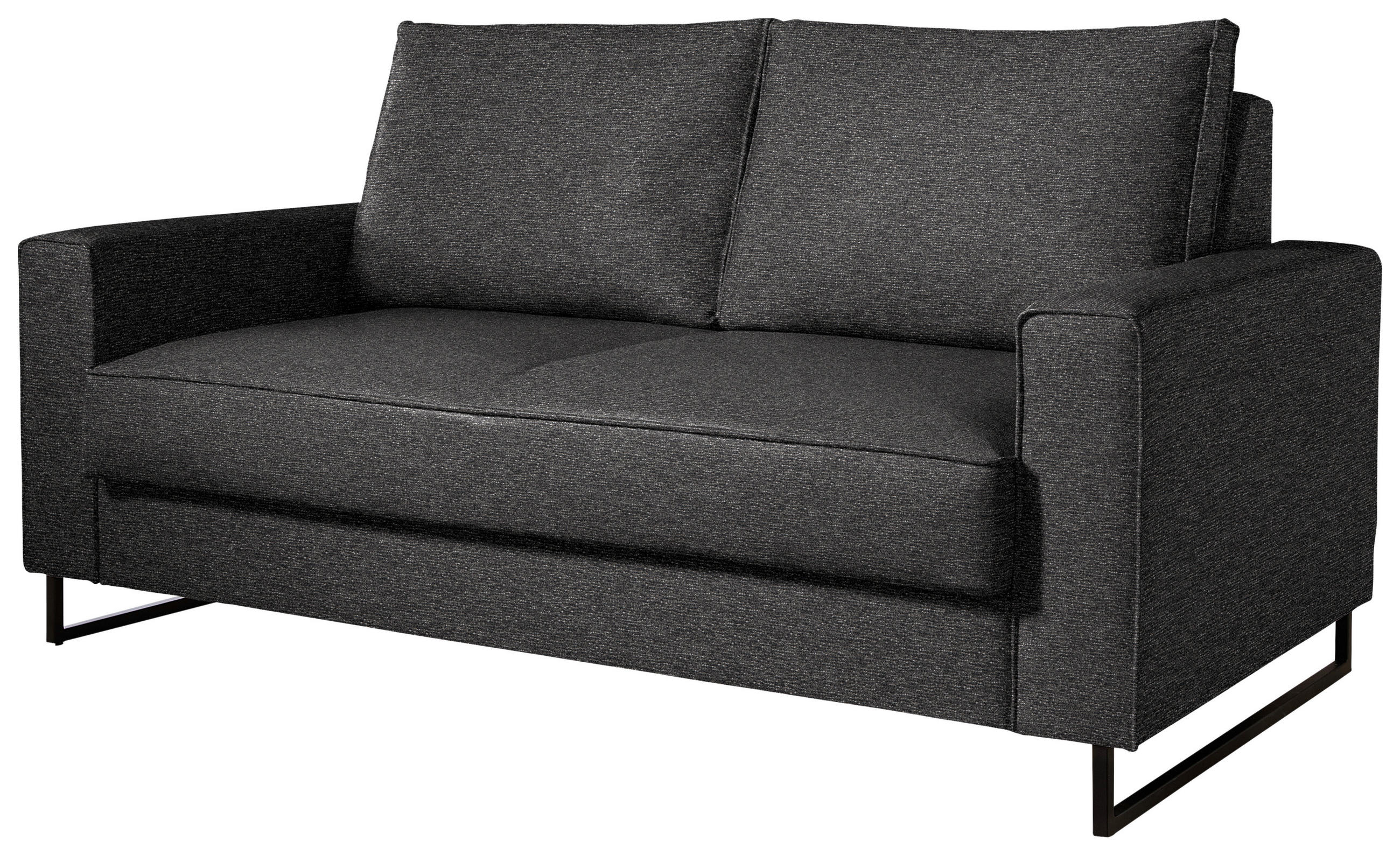 SCHLAFSOFA  in Flachgewebe Anthrazit  - Anthrazit/Schwarz, Design, Textil/Metall (174/90/95cm) - Bali