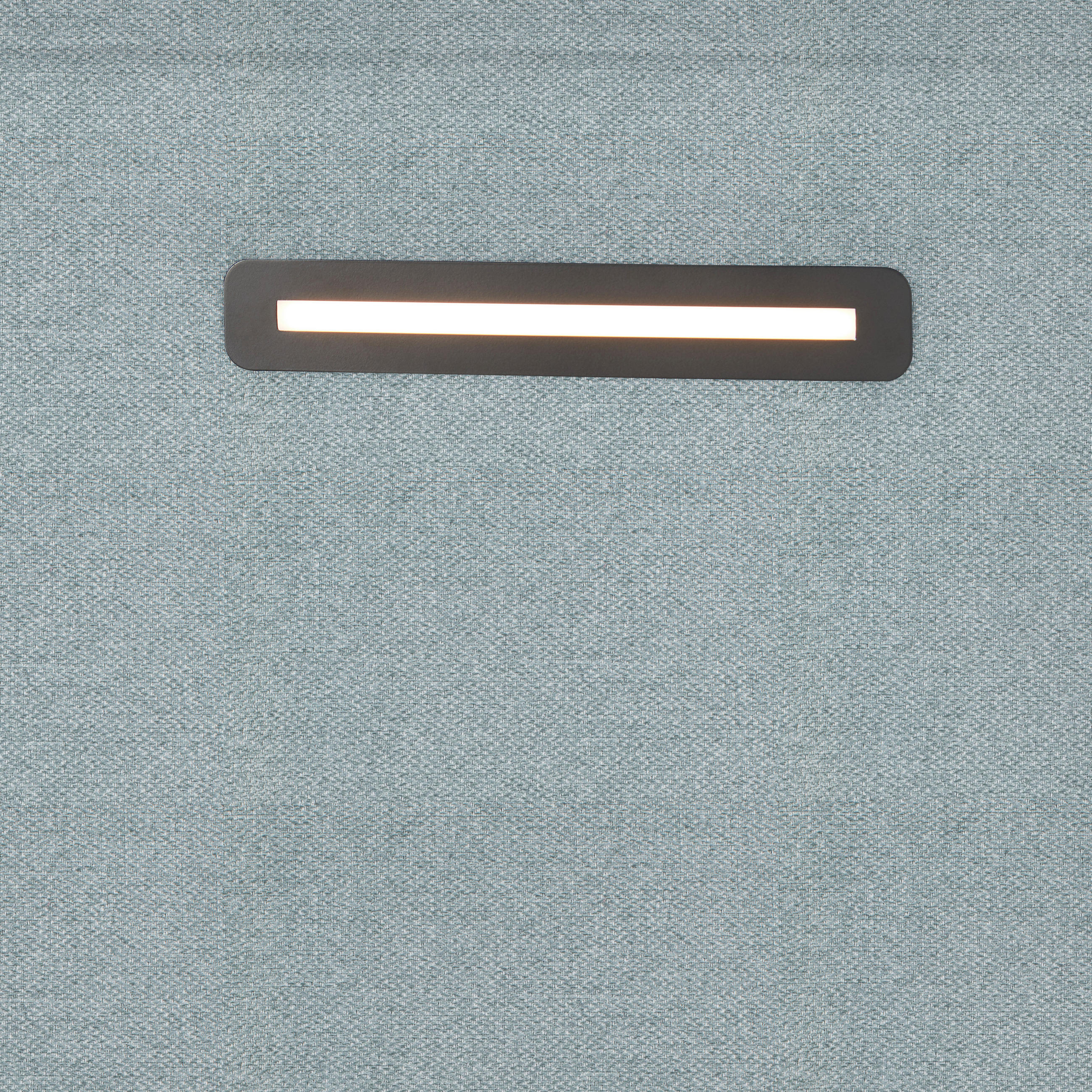 Thumbnail - Moderano Boxbett, Mintgrau, Textil, Holzwerkstoff, Buche, massiv, H2, Höhe ca. 15 cm, 100x200 cm, Bettkasten, Beleuchtun...