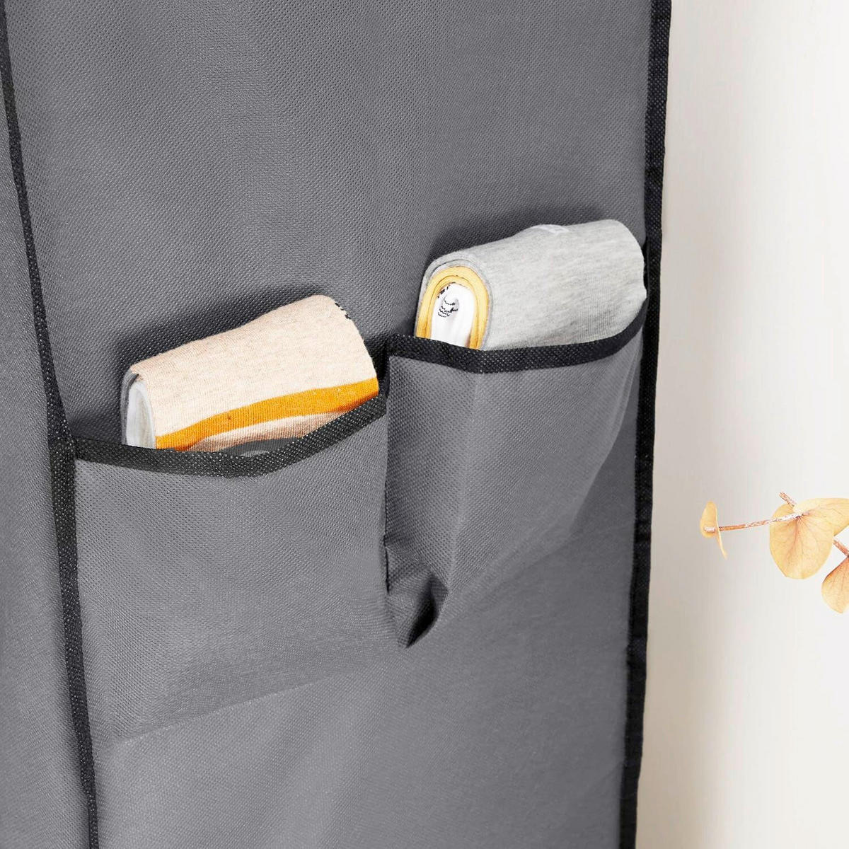 REGÁL NA TOPÁNKY, tmavosivá, 88/160/28 cm - sivá/biela, Basics, kov/textil (88/160/28cm)