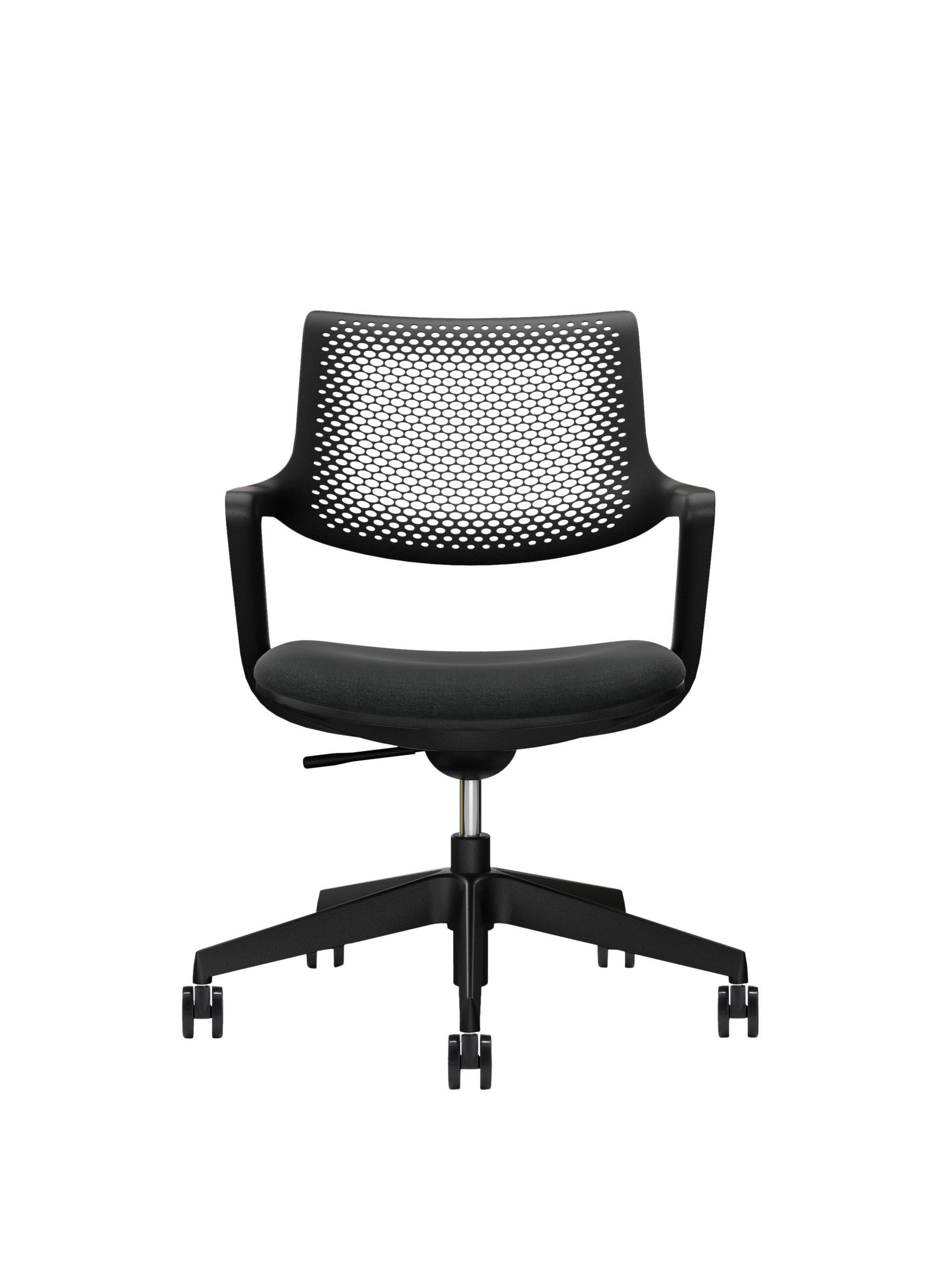 OTOČNÁ ŽIDLE, černá - černá, Design, textil/plast (59/85-95/49cm) - Voleo