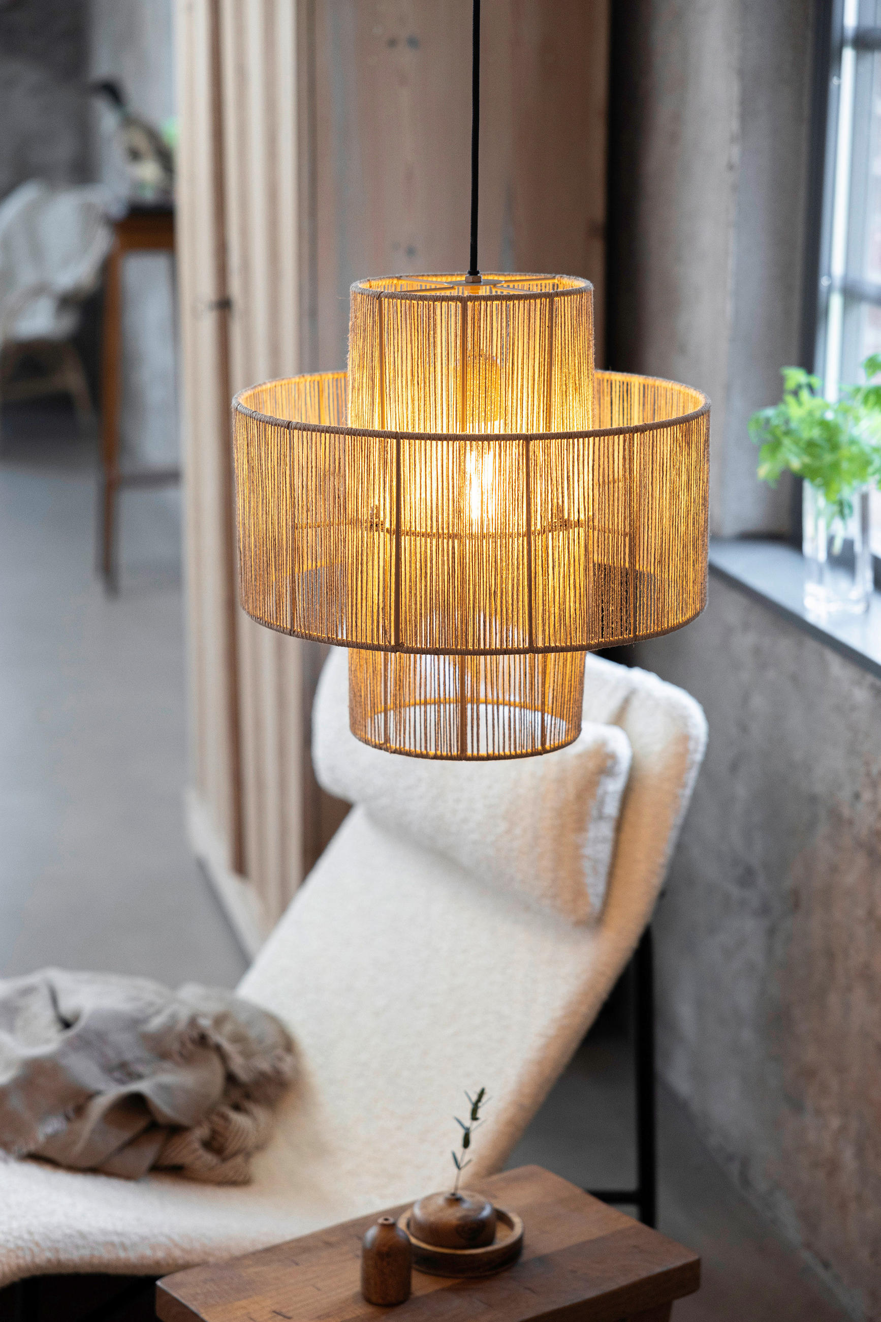 PENDELLEUCHTE 40/41/40 cm  - Hellbraun/Naturfarben, Basics, Naturmaterialien (40/41/40cm) - Markslöjd