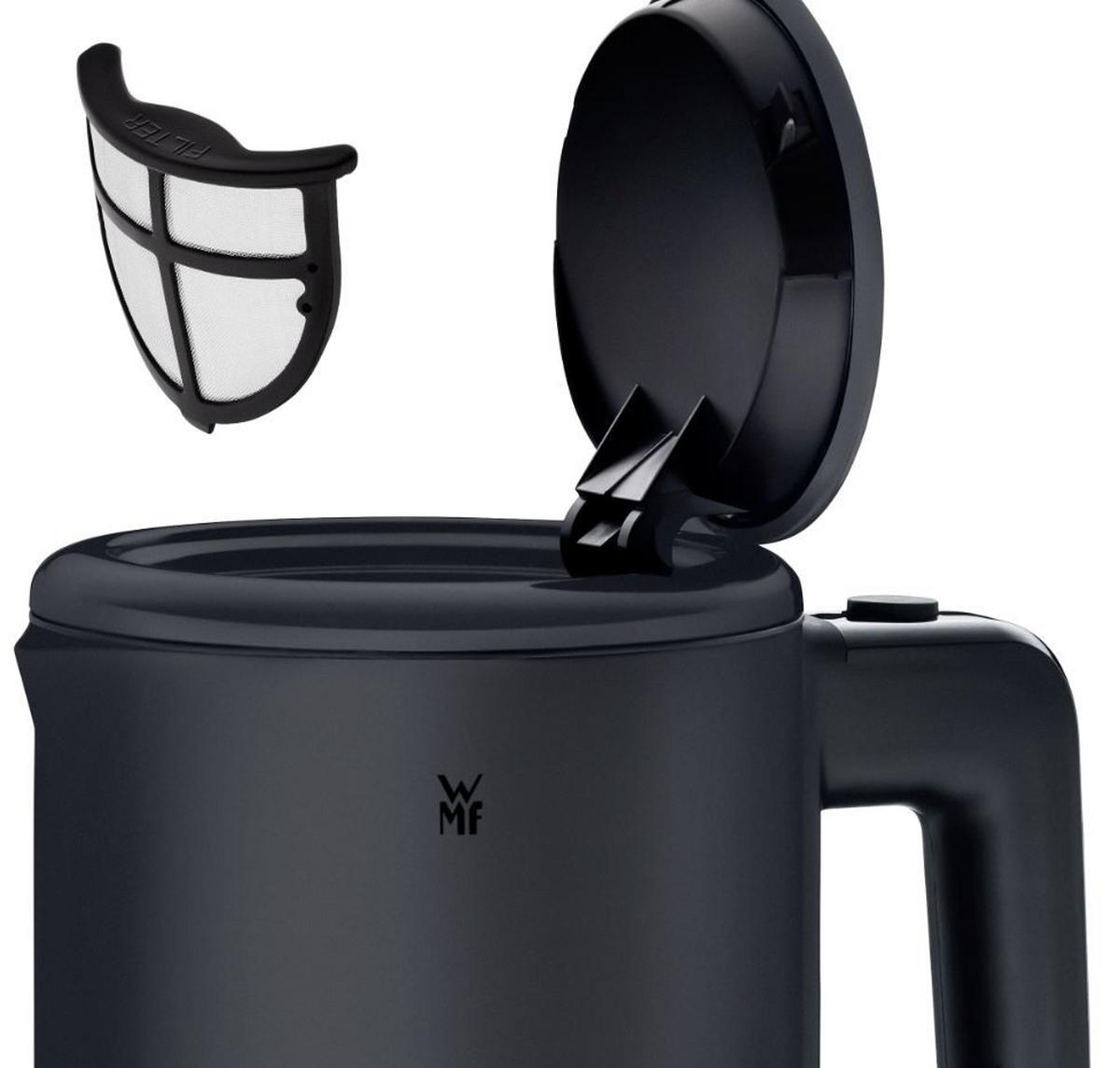 WASSERKOCHER Deep Black 0,8 l  - Schwarz, Basics, Metall (17,5/24/23cm) - WMF