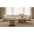 HOCKER Jacquard Esche Beige, Hellbraun  - Hellbraun/Beige, LIFESTYLE, Holz/Textil (40/40/40cm) - Xora