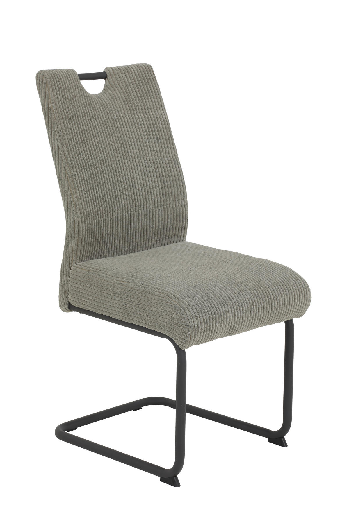 SCHWINGSTUHL-SET 2 Stück  in Stahl Cord  - Anthrazit/Grau, MODERN, Textil/Metall (47/99/63cm) - MID.YOU