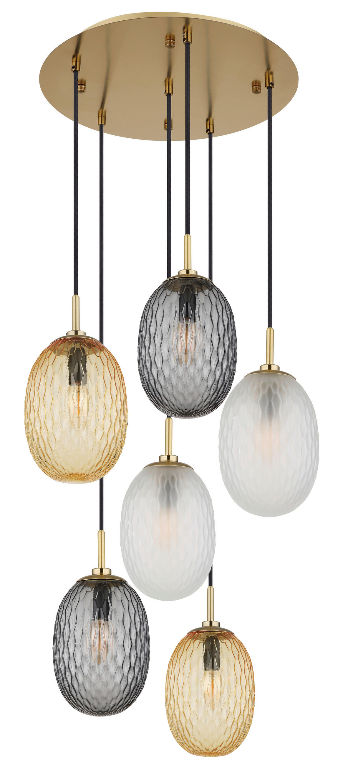 ZÁVĚSNÉ SVÍTIDLO, 47/120 cm  - šedá/oranžová, Basics, kov/textil (47/120cm) - Globo