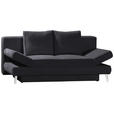 SCHLAFSOFA  in Cord Dunkelgrau  - Chromfarben/Dunkelgrau, Design, Textil/Metall (200/85/90cm) - Xora
