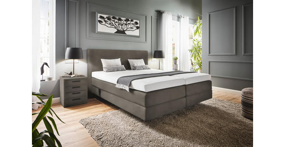 BOXSPRINGBETT 160/200 cm  in Taupe  - Taupe, KONVENTIONELL, Holz/Textil (160/200cm) - Dieter Knoll