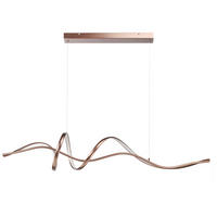 LED SVJETILJKA VISEĆA    120/22/145 cm    5105 KELLY  - smeđa, Design, metal (120/22/145cm)