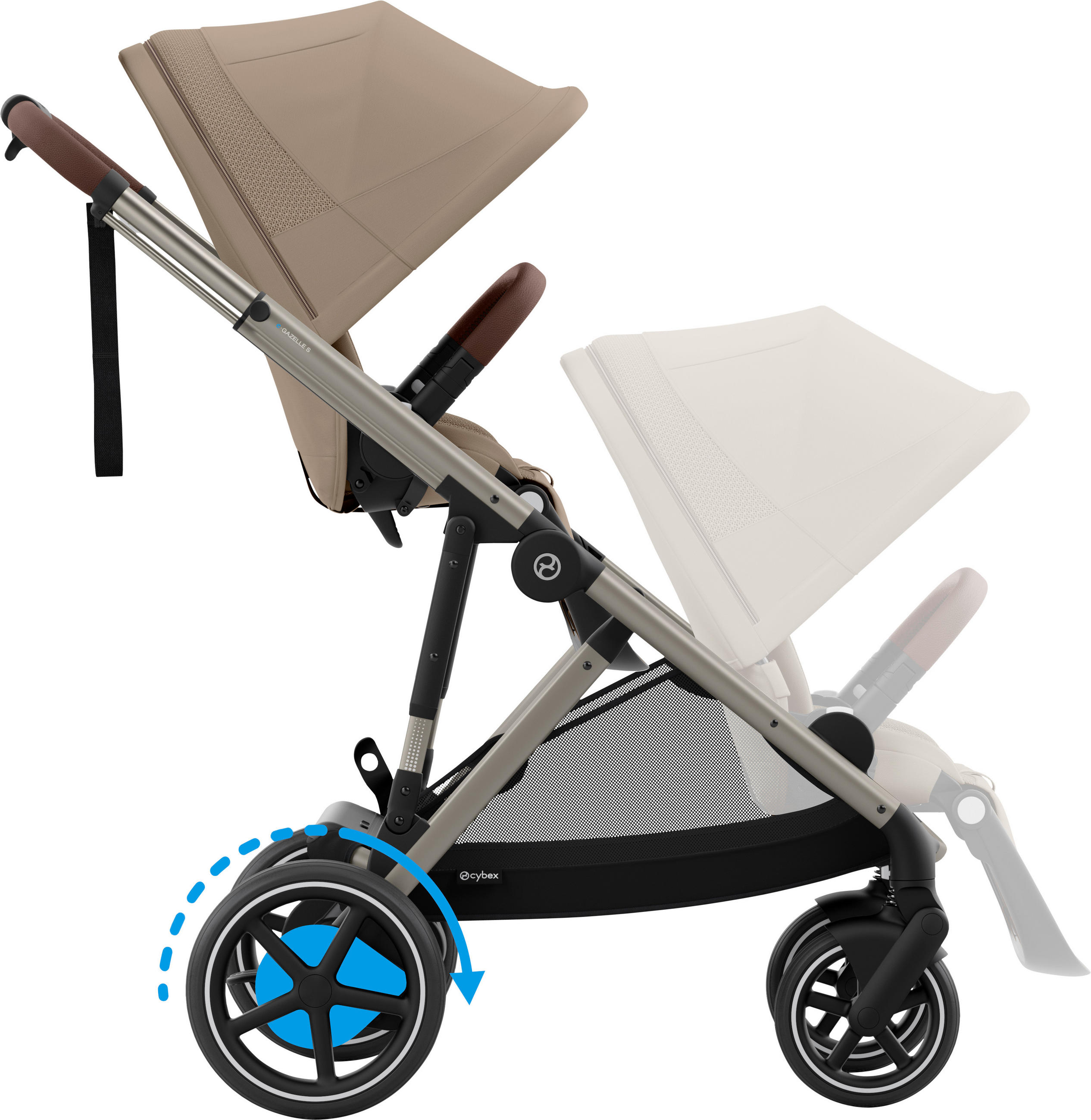 KINDERWAGEN  EGAZELLE S  Almond Beige  - Taupe, Basics, Kunststoff/Metall (94.5/66/100cm) - cybex GOLD