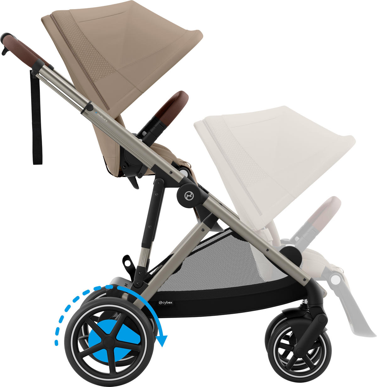 KINDERWAGEN  EGAZELLE S  Almond Beige  - Taupe, Basics, Kunststoff/Metall (94.5/66/100cm) - cybex GOLD