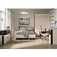 BETT 120/200 cm,  in Schwarz, Beige, Beleuchtung  - Beige/Schwarz, Design, Metall (120/200cm) - Voleo