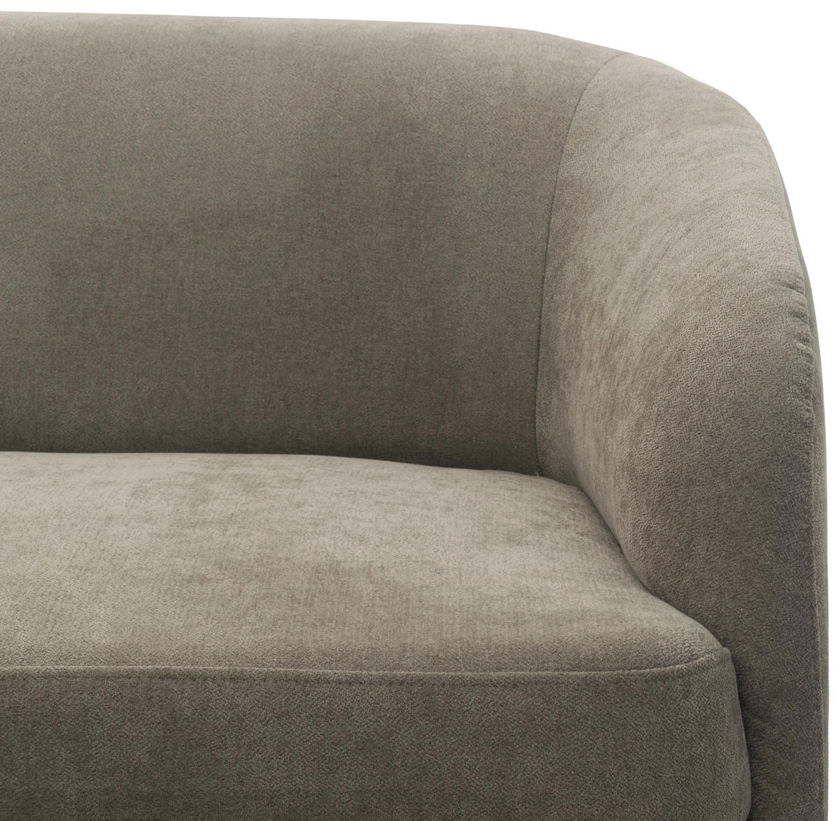 ECKSOFA 100 033 Taupe Webstoff Rücken echt  - Taupe/Schwarz, MODERN, Kunststoff/Textil (148/230cm) - Livetastic