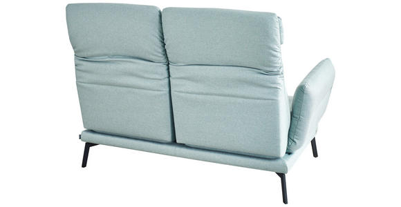 2-SITZER-SOFA Flachgewebe Blau  - Blau/Schwarz, Design, Textil/Metall (178-226/83-113/96-177cm) - Dieter Knoll