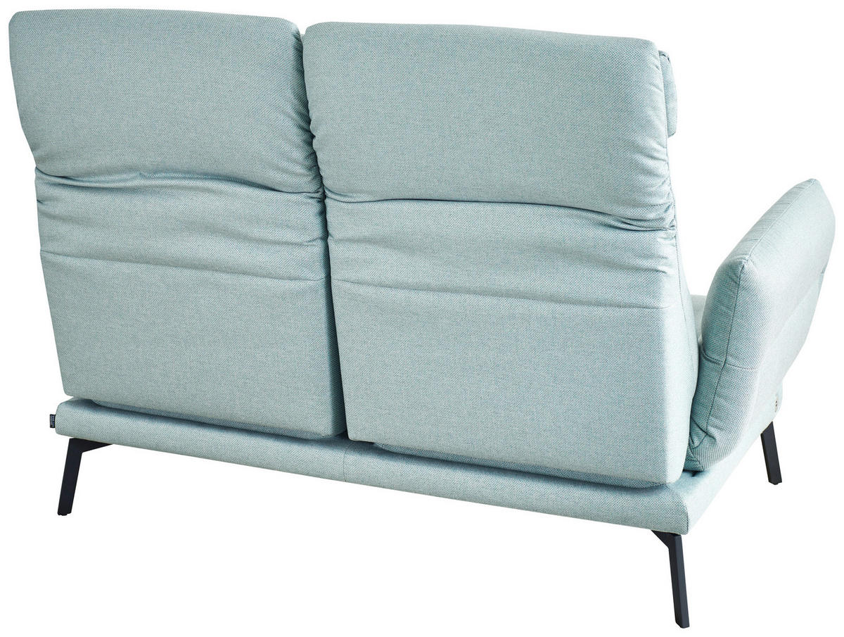 2-SITZER-SOFA Flachgewebe Blau  - Blau/Schwarz, Design, Textil/Metall (178-226/83-113/96-177cm) - Dieter Knoll