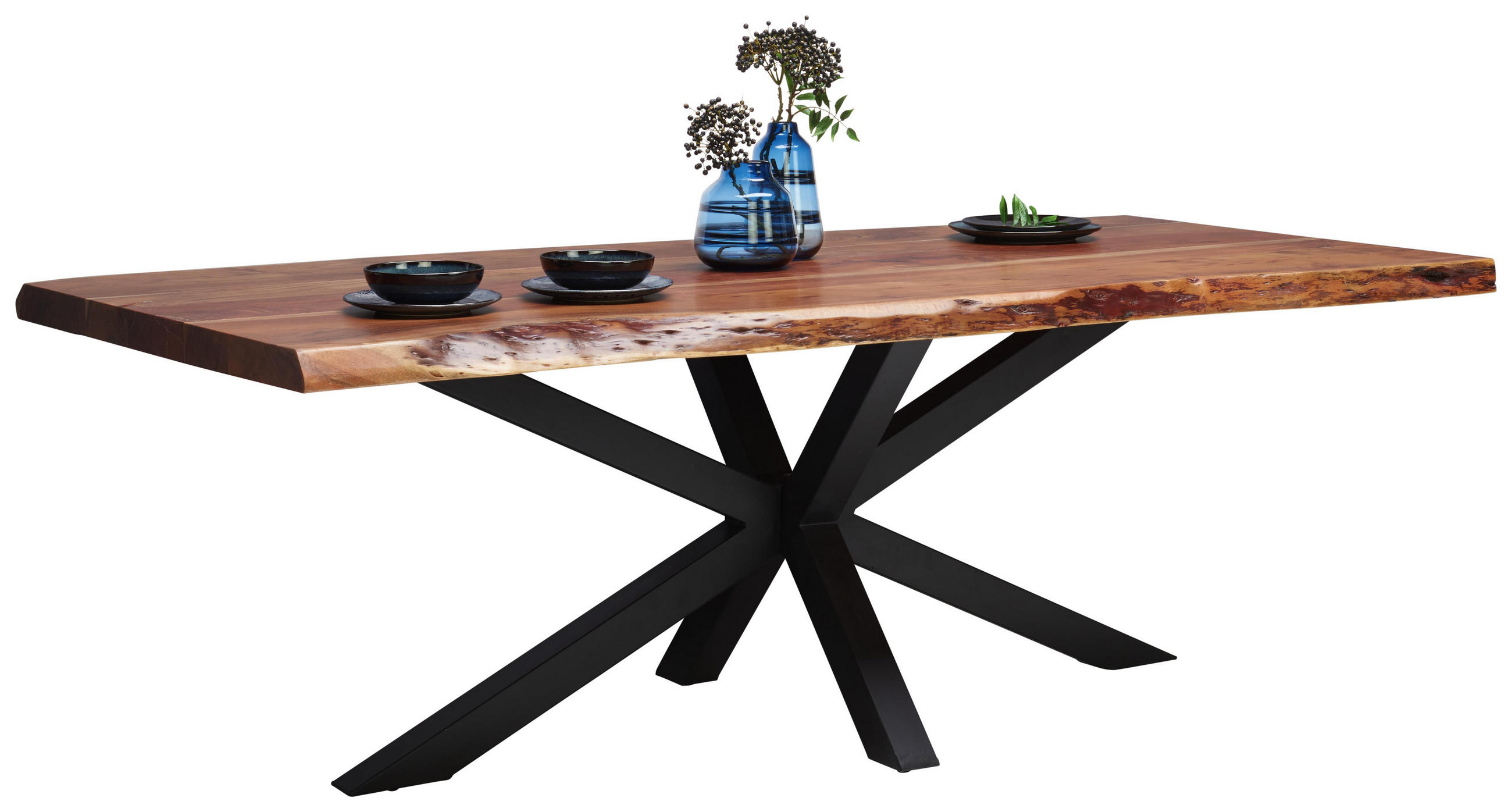 Esstisch in Holz, Metall 220/100/76 cm