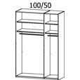 DREHTÜRENSCHRANK 151/223/60 cm 3-türig Weiß  - Silberfarben/Weiß, Design, Holzwerkstoff/Kunststoff (151/223/60cm) - Novel