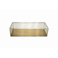 Metallkorb  - Goldfarben, Trend, Metall (25/8/6,5cm) - Ambia Home