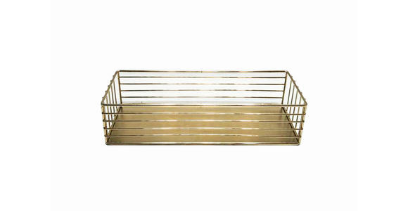 Metallkorb  - Goldfarben, Trend, Metall (25/8/6,5cm) - Ambia Home