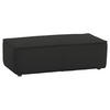 HOCKER Echtleder Graphitfarben  - Schwarz/Graphitfarben, MODERN, Leder/Kunststoff (120/39/60cm) - Chilliano
