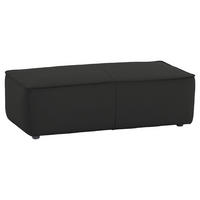 HOCKER in Leder Graphitfarben  - Schwarz/Graphitfarben, Modern, Leder/Kunststoff (120/39/60cm) - W.Schillig