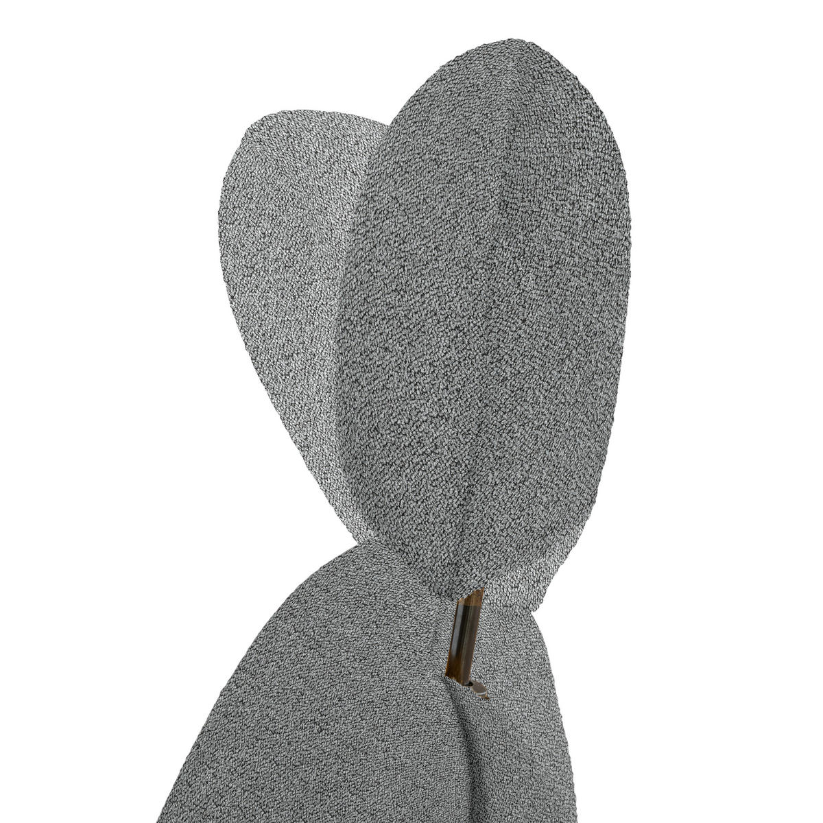 SESSEL in Flachgewebe, Bouclé Grau  - Schwarz/Grau, Design, Textil/Metall (71/103/91cm) - Koinor