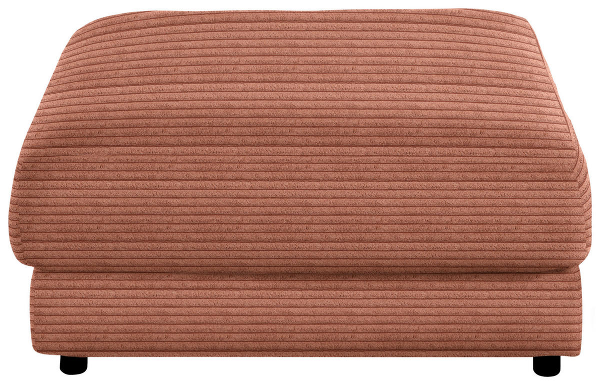 HOCKER in Textil Rostfarben  - Rostfarben/Schwarz, Design, Kunststoff/Textil (100/86/100cm) - Lomoco