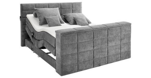 BOXSPRINGBETT 180/200 cm  in Grau  - Grau, KONVENTIONELL, Textil (180/200cm) - Carryhome