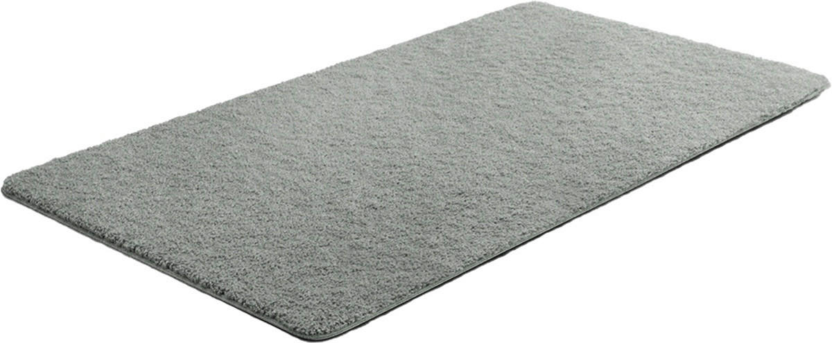 BADEMATTE 60/100 cm Grau  - Grau, Basics, Kunststoff/Textil (60/100cm) - Grund