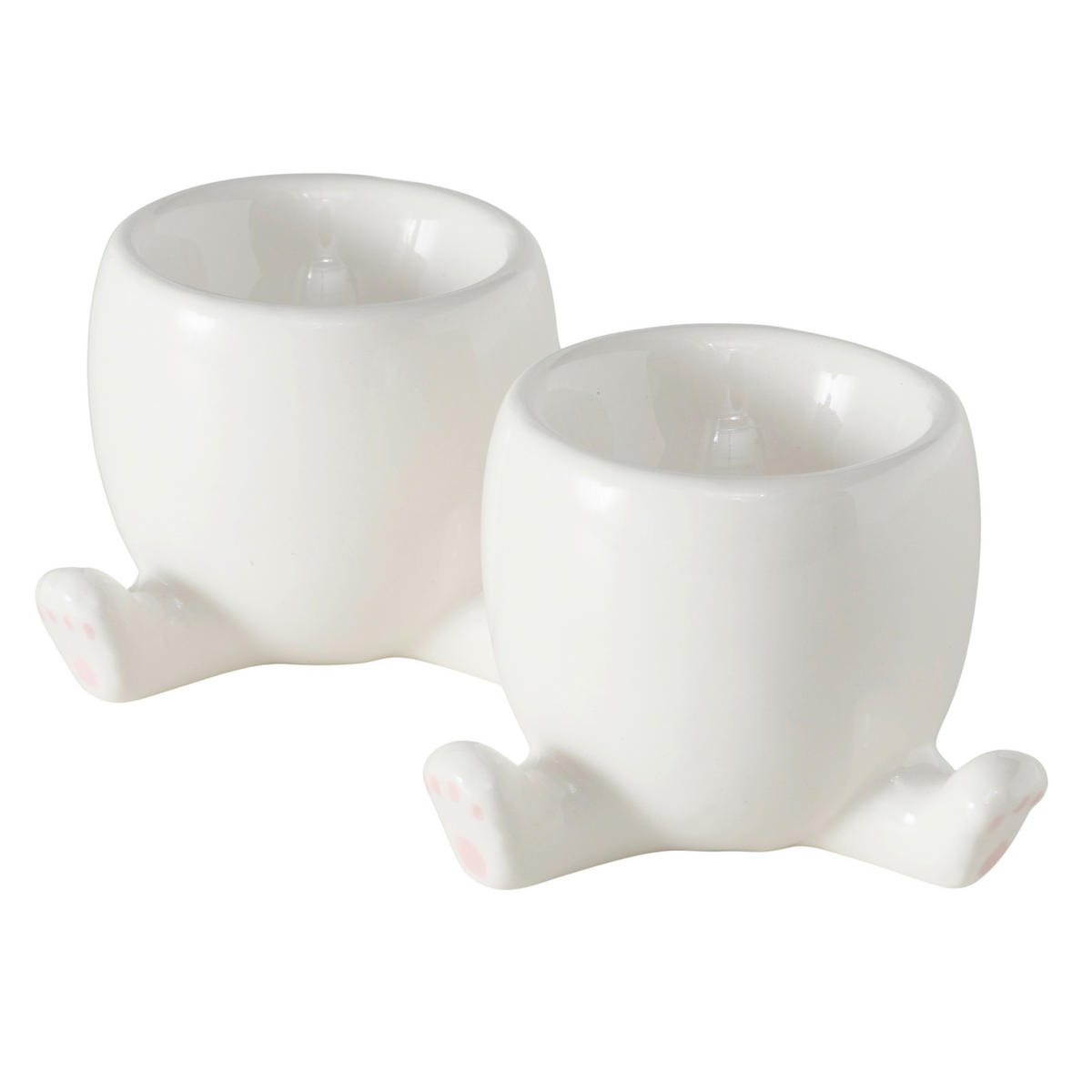 EIERBECHER   - Weiß, Basics, Keramik (6/7cm) - Boltze Home