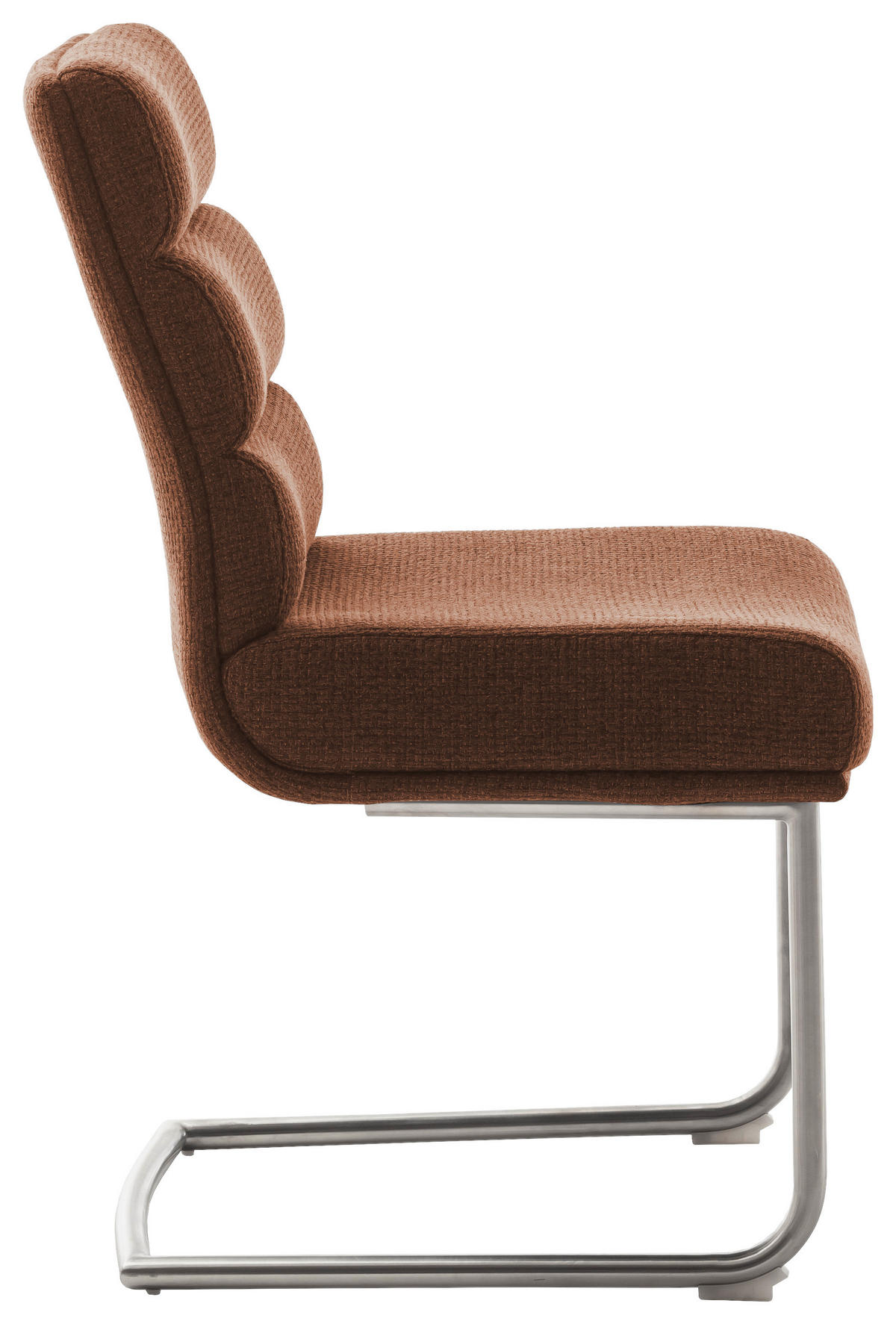 SCHWINGSTUHL  in Edelstahl Webstoff  - Edelstahlfarben/Rostfarben, Design, Textil/Metall (47/90/64cm) - Dieter Knoll