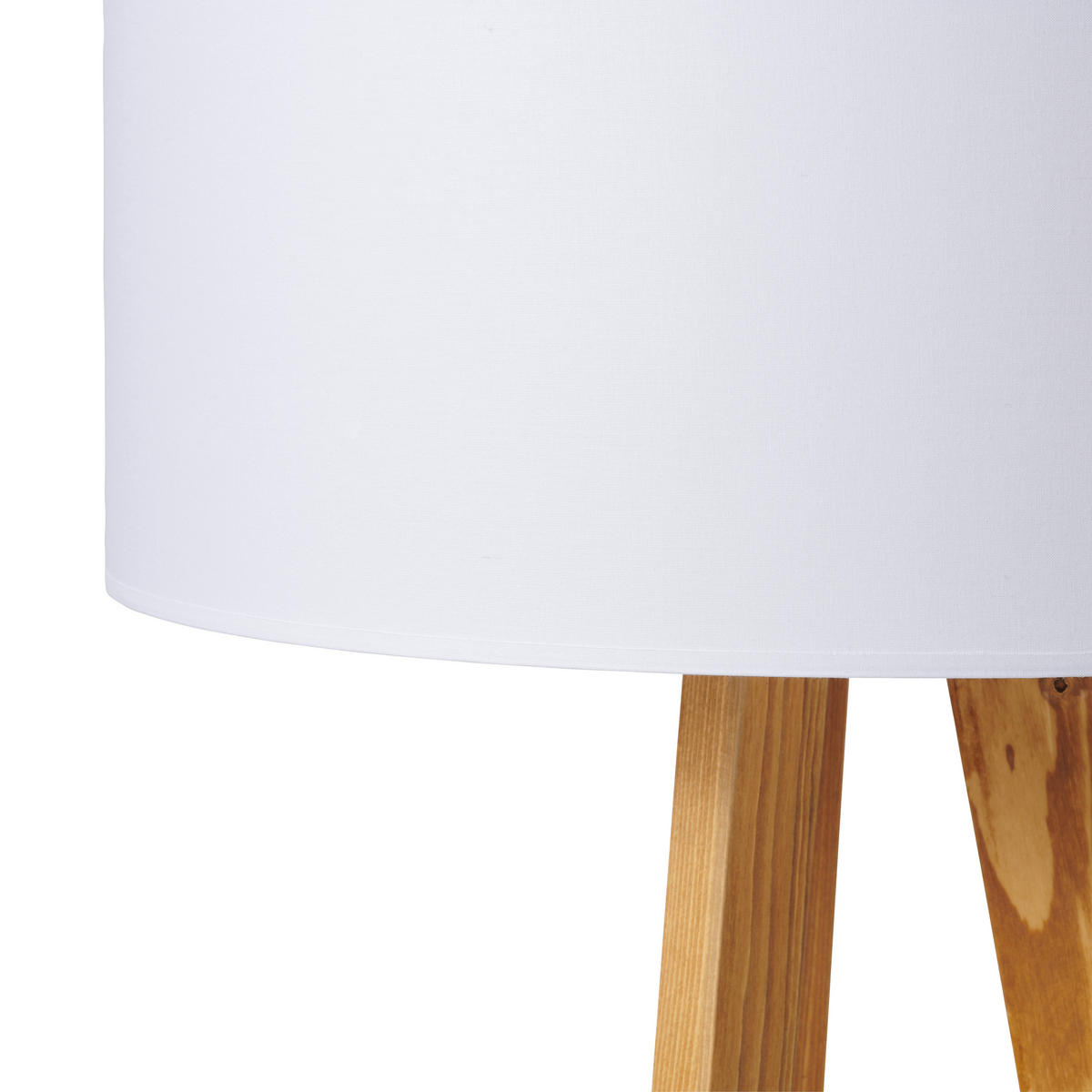 STOJACIA LAMPA, 50/165 cm  - hnedá/biela, Natur, kov/drevo (50/165cm)