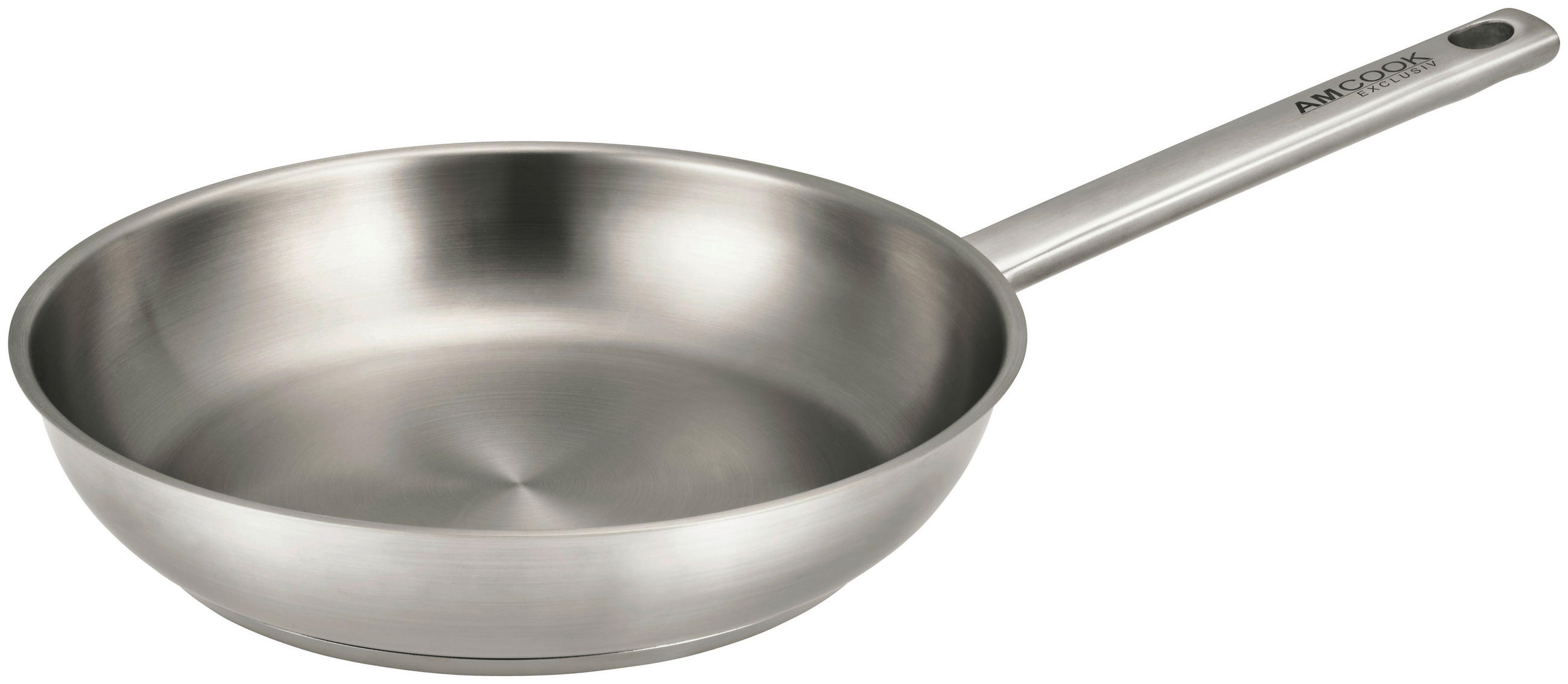 PFANNE Pfanne 24 cm  - Edelstahlfarben, Basics, Metall (24cm) - Am Cook