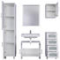 SEITENSCHRANK 35/89/33 cm - Silberfarben/Weiß, KONVENTIONELL, Glas/Holzwerkstoff (35/89/33cm) - Xora SEITENSCHRANK 35/89/33 cm - Silberfarben/Weiß, KONVENTIONELL, Glas/Holzwerkstoff (35/89/33cm) - Xora