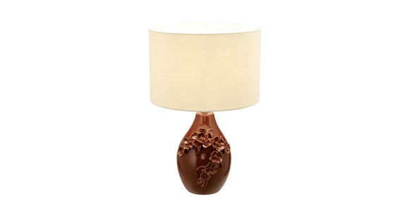 TISCHLEUCHTE 30/47 cm - Naturfarben/Braun, Trend, Keramik/Kunststoff (30/47cm) - Novel