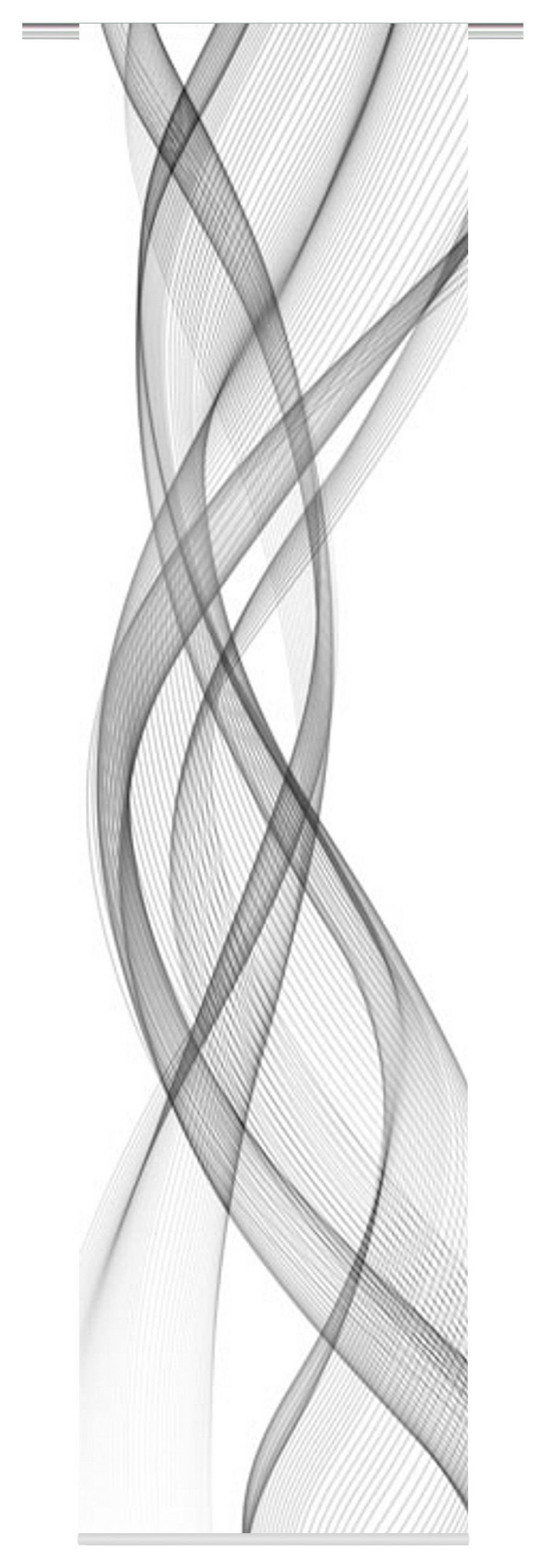 Flächenvorhang Ferrola B: 60 Cm, Grau/weiß