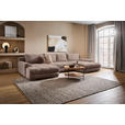 WOHNLANDSCHAFT  in Cord Braun  - Chromfarben/Braun, KONVENTIONELL, Kunststoff/Textil (180/376/180cm) - Carryhome