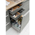 EINBAUKÜCHE   - Eichefarben/Grau, Design, Holzwerkstoff - Dieter Knoll