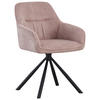 ARMLEHNSTUHL  in Eisen Cord  - Schwarz/Rosa, Design, Textil/Metall (56/83/62cm) - Carryhome