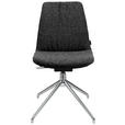 STUHL  in Aluminium Flachgewebe Metall, Textil  - Anthrazit/Alufarben, Design, Textil/Metall (46/81,5-84,5/55cm) - Johann Jakob