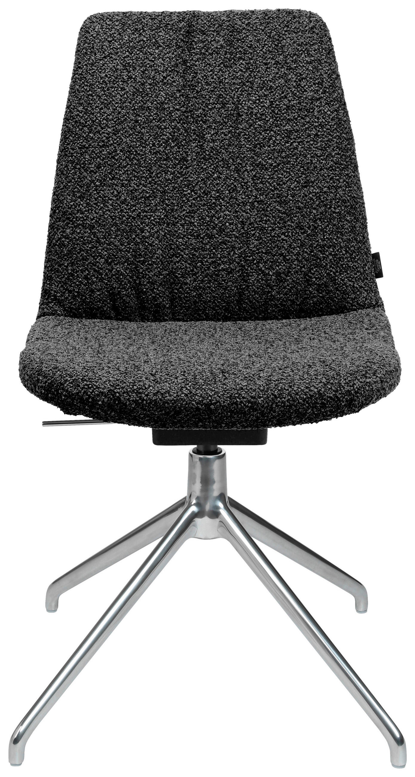 STUHL  in Aluminium Flachgewebe  - Anthrazit/Alufarben, Design, Textil/Metall (46/81,5-84,5/55cm) - Johann Jakob