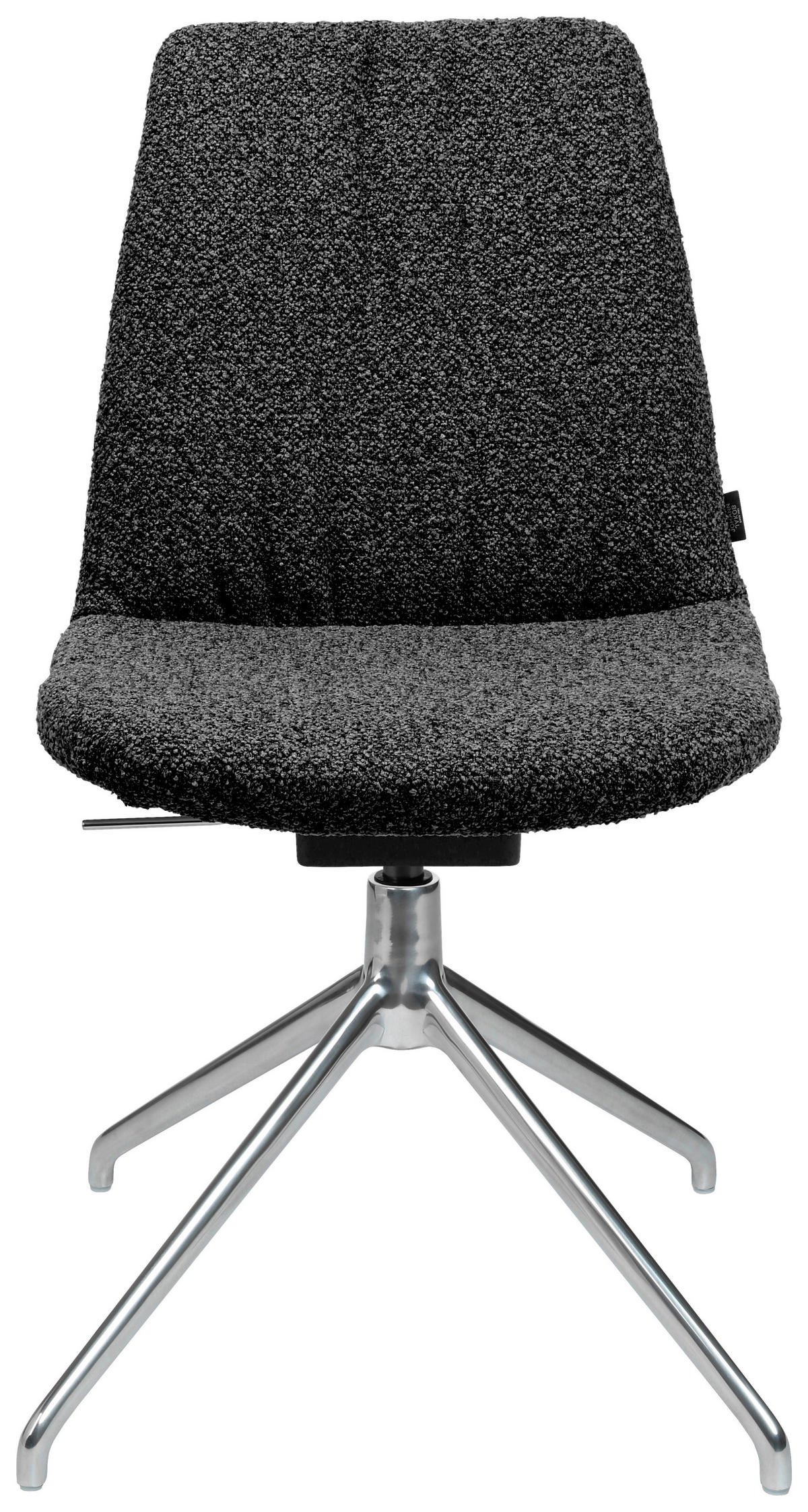 STUHL  in Aluminium Flachgewebe  - Anthrazit/Alufarben, Design, Textil/Metall (46/81,5-84,5/55cm) - Johann Jakob