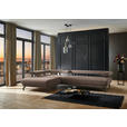 ECKSOFA in Chenille Braun  224/305 cm  - Schwarz/Braun, Design, Textil/Metall (224/305cm) - Dieter Knoll