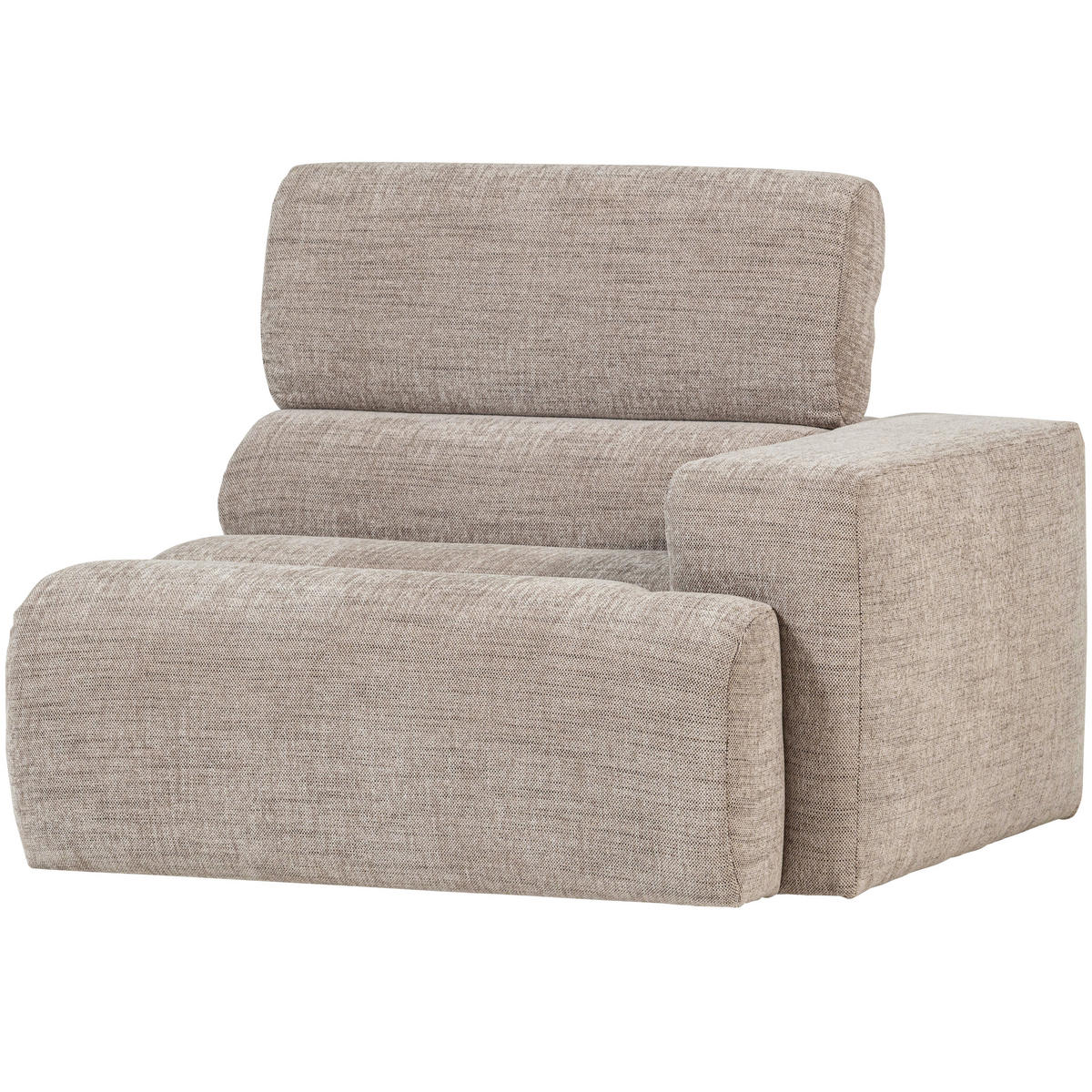 SOFAELEMENT Novi Webstoff Naturfarben  - Schwarz/Naturfarben, Design, Kunststoff/Textil (113/86/109cm) - Livetastic