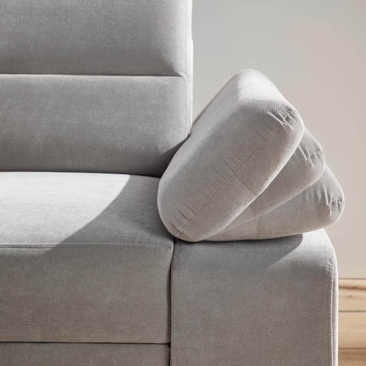 ECKSOFA in Flachgewebe Anthrazit  - Dunkelbraun/Anthrazit, Konventionell, Kunststoff/Textil (166/258cm) - Cantus