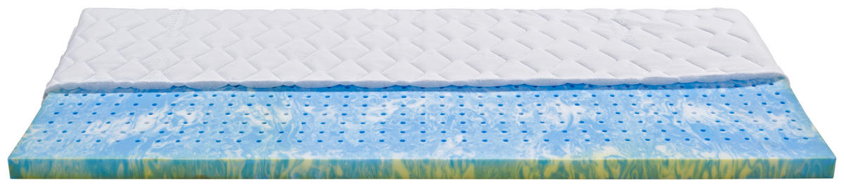 Topper Sigma 120/200 cm Höhe ca. 8 cm  - Weiß, Textil (120/200cm) - Primatex