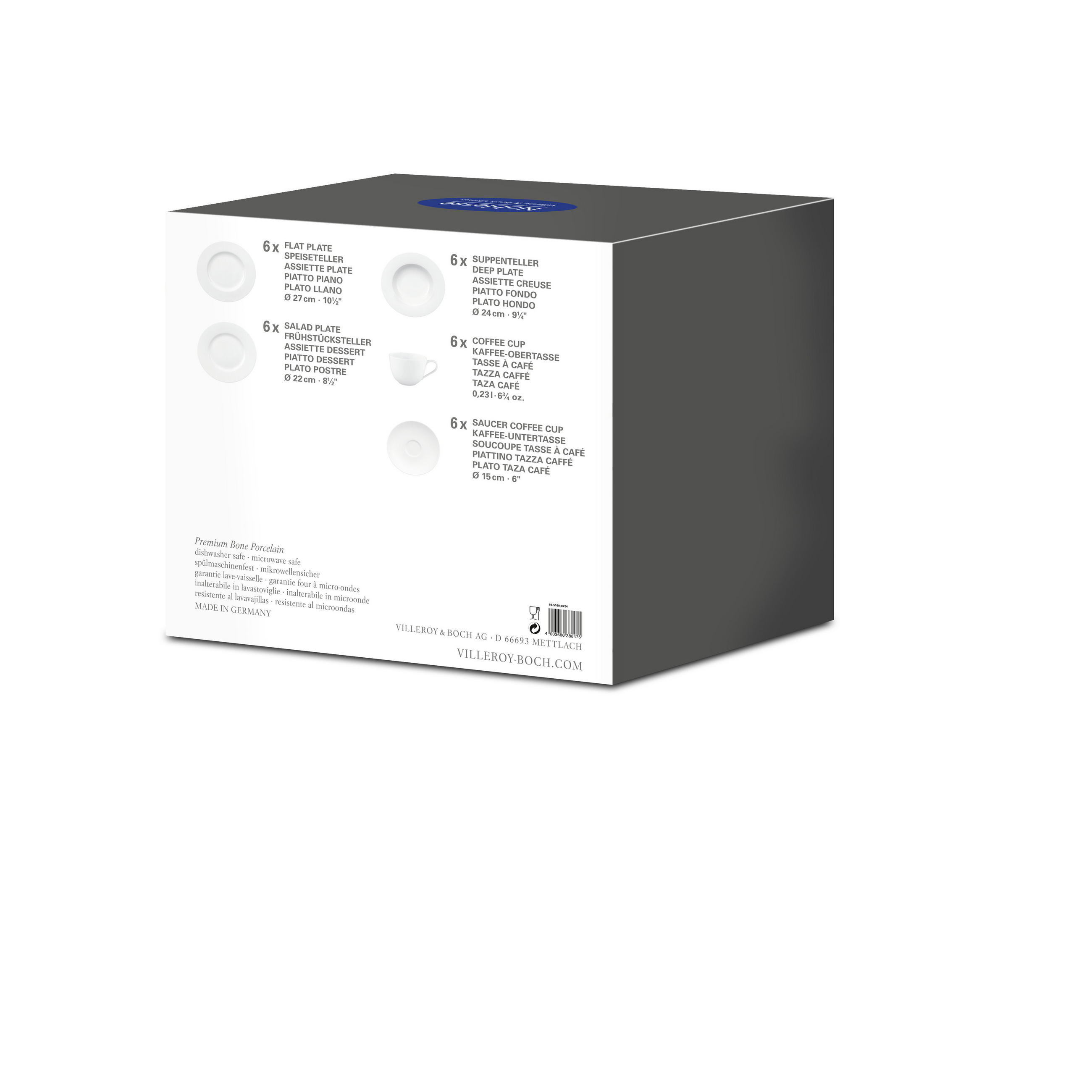 KOMBISERVICE Noblesse 30-teilig - Basics, Keramik (39/26/37cm) - Villeroy & Boch
