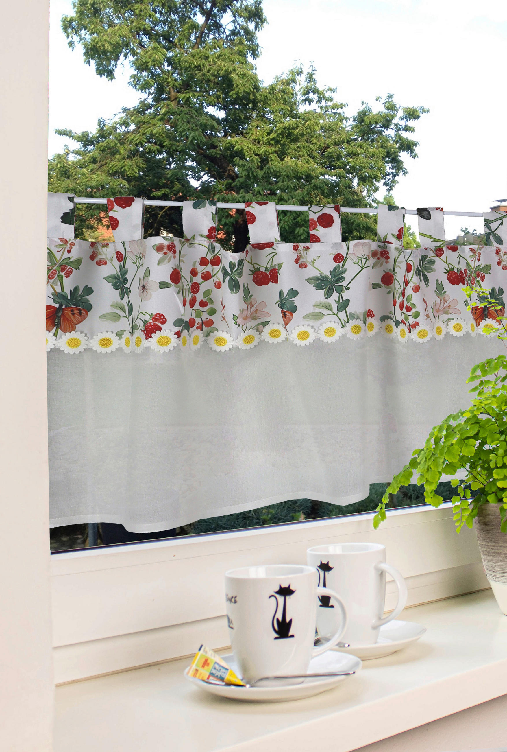 KURZGARDINE   140/48 cm   - Multicolor, Basics, Textil (140/48cm)