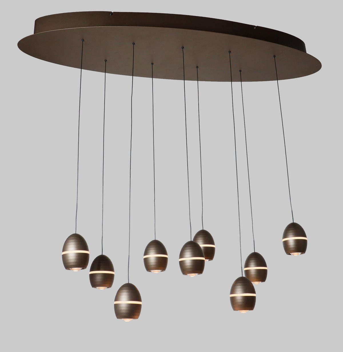 LED-PENDELLEUCHTE  110/200/36 cm   - Dunkelbraun, Basics, Metall (110/200/36cm) - Trio Leuchten